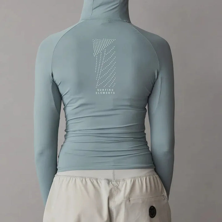 ION Damen Lycra Sun Pro Langarm - Silver/Green