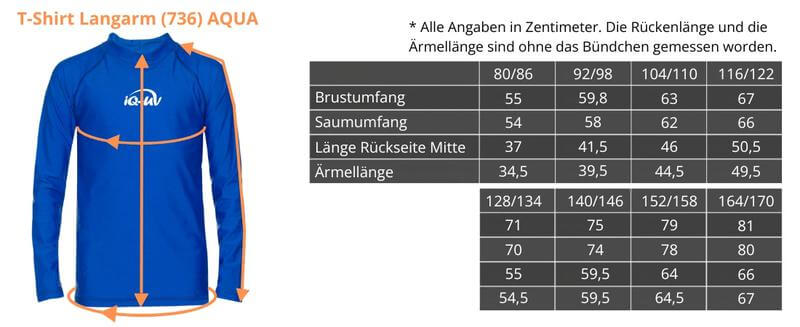 IQ-IV Lycra Langarm Kinder Igelchen - türkis