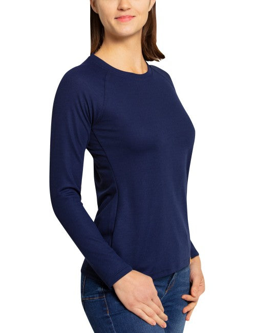 IQ-UV Damen Lycra UV PRO langarm - navy