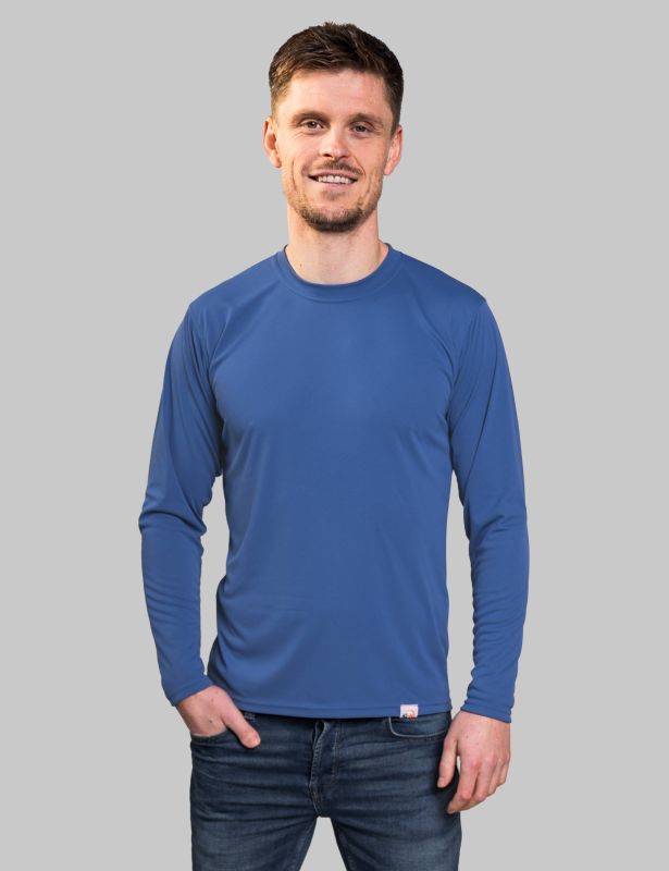 IQ-UV Herren Lycra Air-Pro langarm - blau