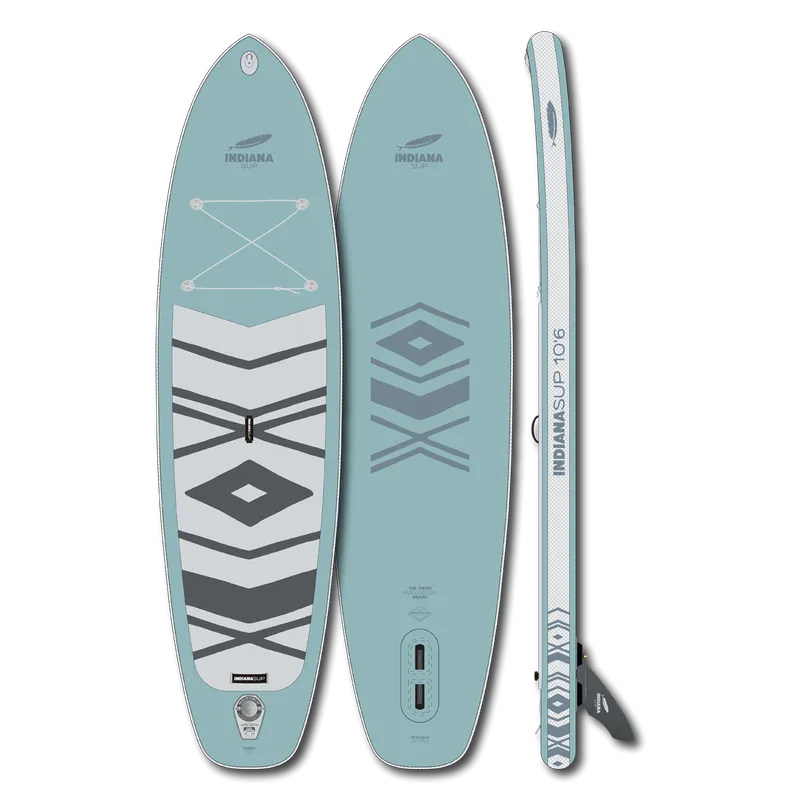 Indiana Inflatable 10'6" Family Pack ink 3-piece Fibre / Composite Paddle - misty blue (2026)