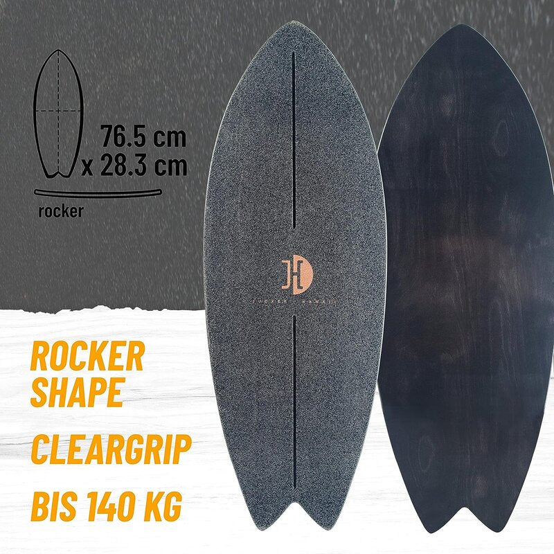 Jucker Hawaii Balanceboard Ocean Rocker Black inkl Trickrolle