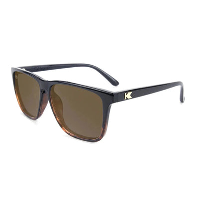 Knockaround Sonnenbrille Fast Lanes - Glossy Black and Tortoise Shell Fade / Amber
