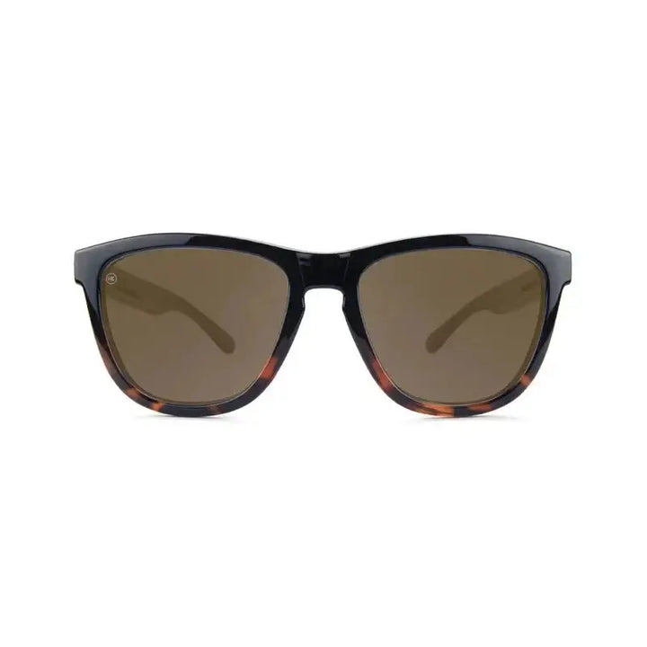 Knockaround Sonnenbrille Premium - Glossy Black and Tortoise Shell Fade / Amber