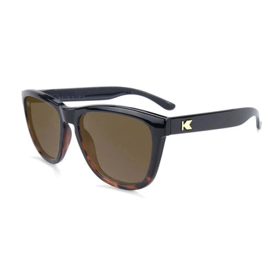 Knockaround Sonnenbrille Premium - Glossy Black and Tortoise Shell Fade / Amber