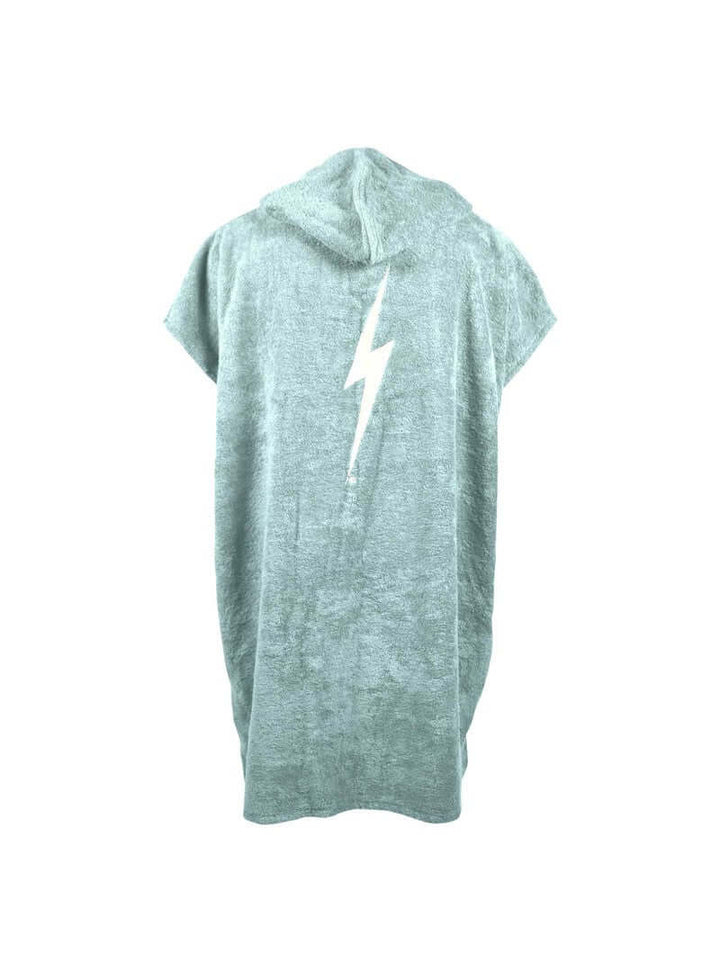 Lightning Bolt Hooded Poncho - Harbor Grey