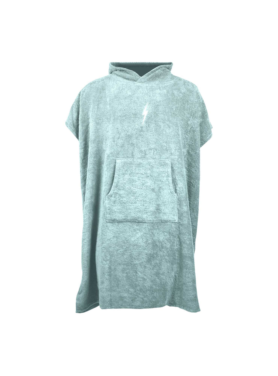 Lightning Bolt Hooded Poncho - Harbor Grey