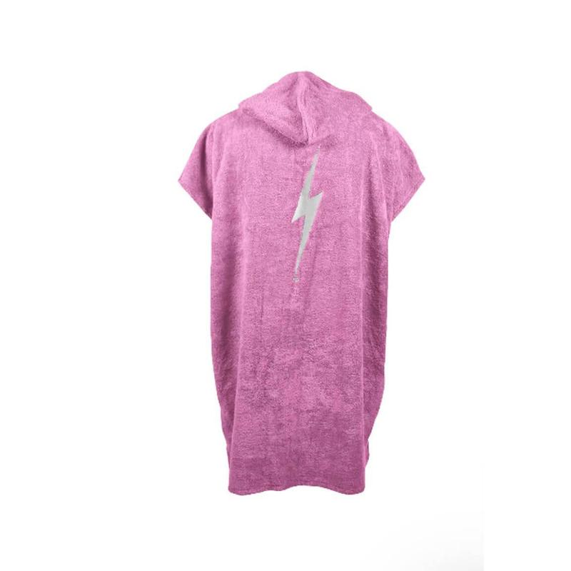 Lightning Bolt Hooded Poncho - Iris Orchid