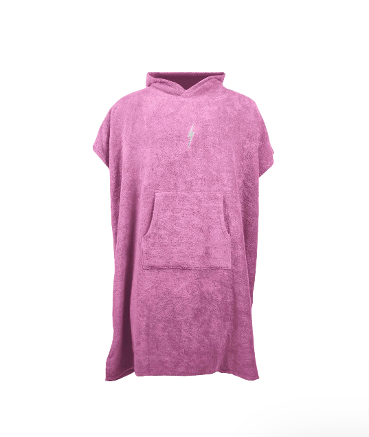 Lightning Bolt Hooded Poncho - Iris Orchid