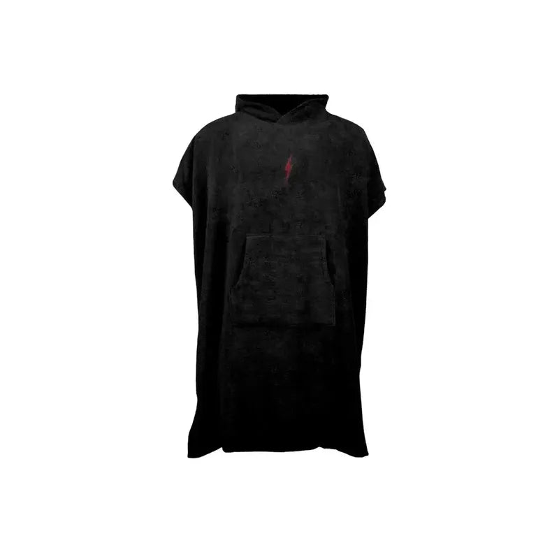 Lightning Bolt Hooded Poncho - Moonless Night