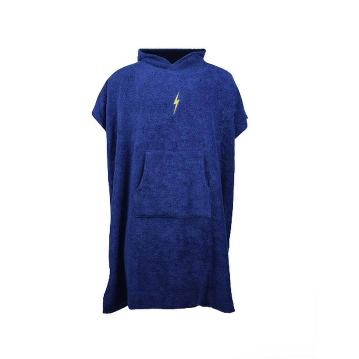 Lightning Bolt Hooded Poncho - True Blue