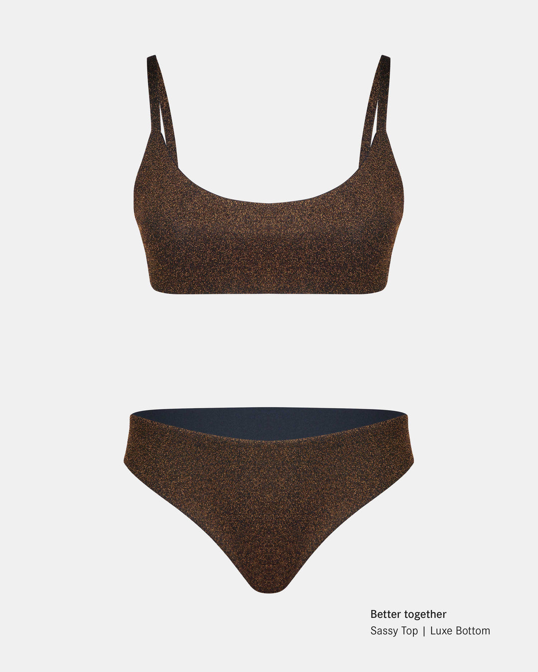 Main Design Bikini Top Sassy Glitter