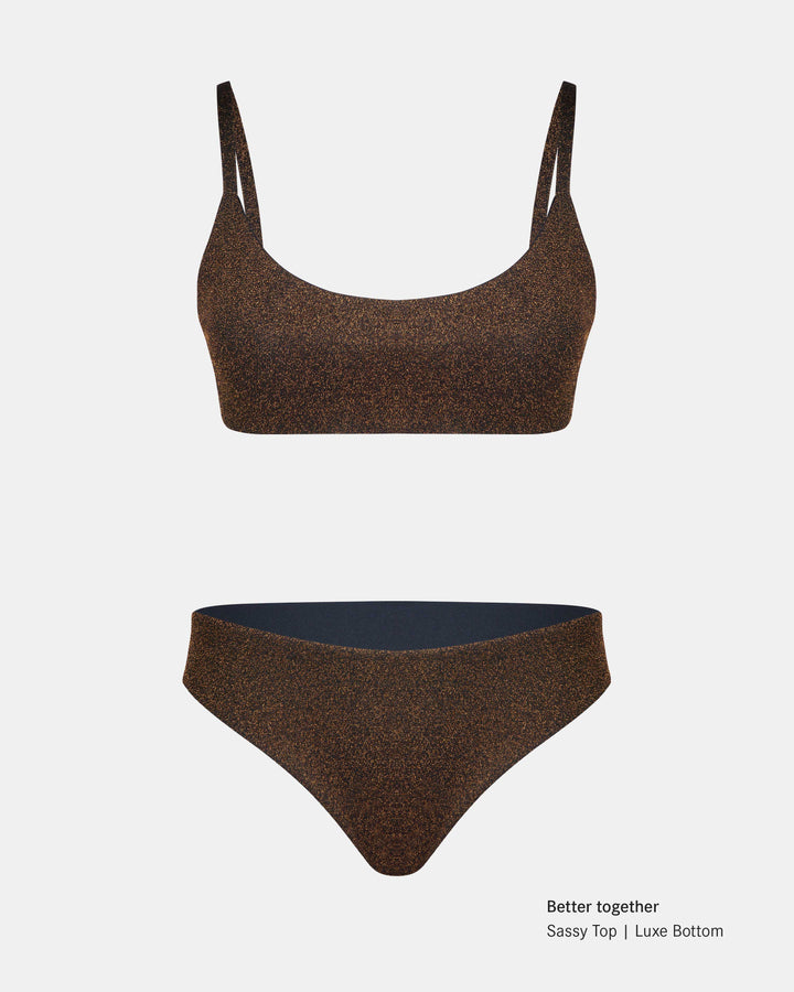 Main Design Bikini Top Sassy Glitter