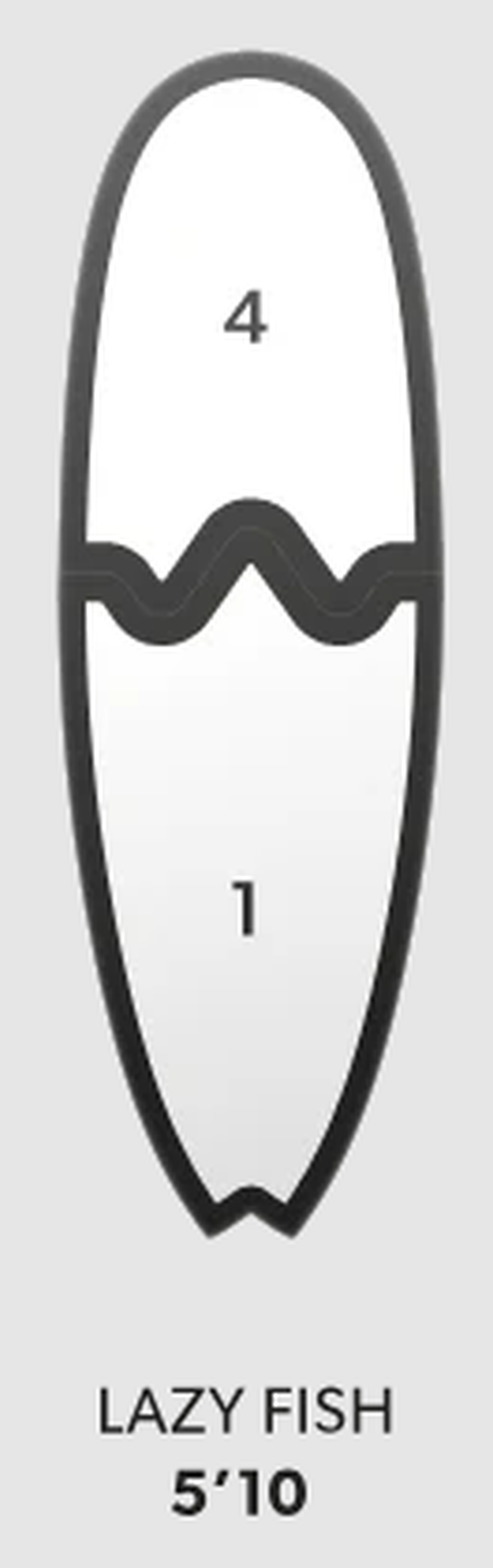 Newave Surfboards Lazy Fish 5'10" 38L