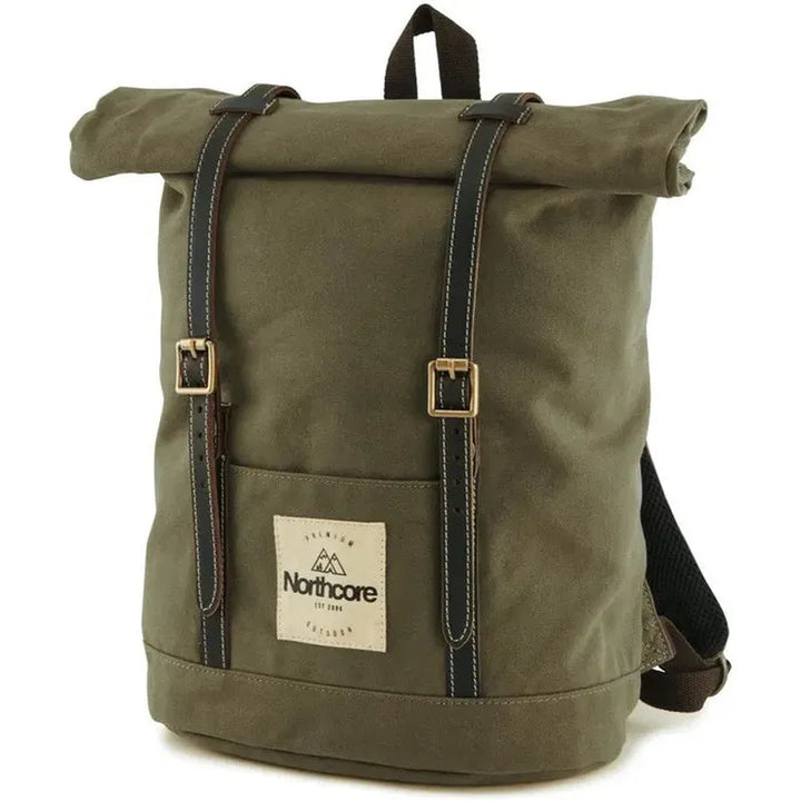 Northcore Waxed Canvas Backpack - green