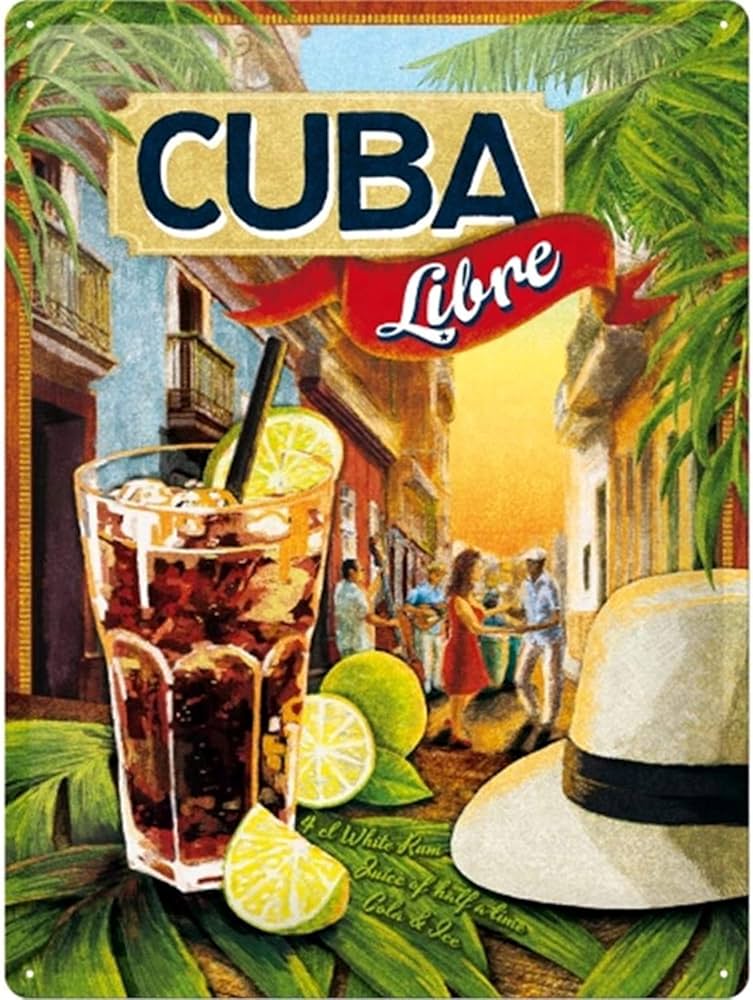 Nostalgic Art Blechschild 15 x 20cm - Cuba Libre