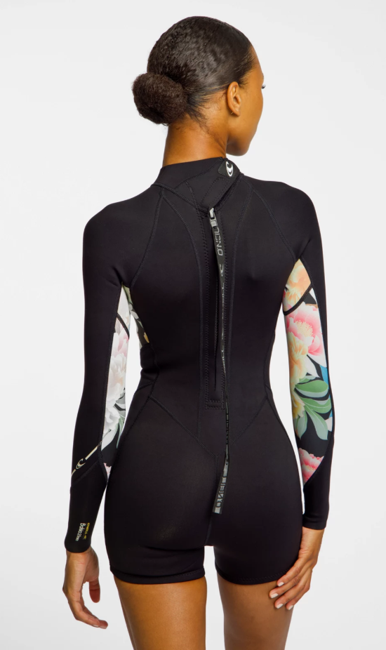 O'Neill Damen Springsuit Bahia 2/1mm Backzip - black floral