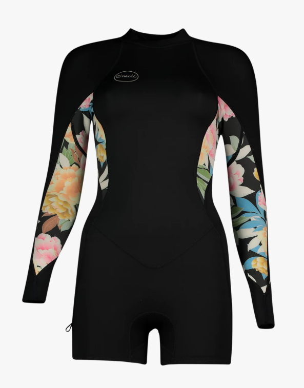 O'Neill Damen Springsuit Bahia 2/1mm Backzip - black floral