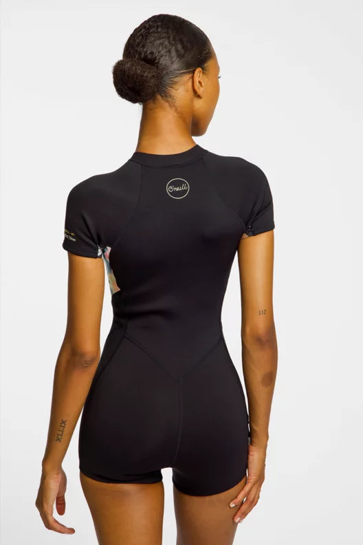O'Neill Damen Springsuit Bahia 2/1mm Frontzip - black floral