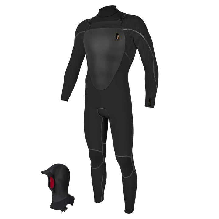 O'Neill Herren Neoprenanzug Mutant Legend 5/4mm Chest Zip W/Hood - black/tempered steel
