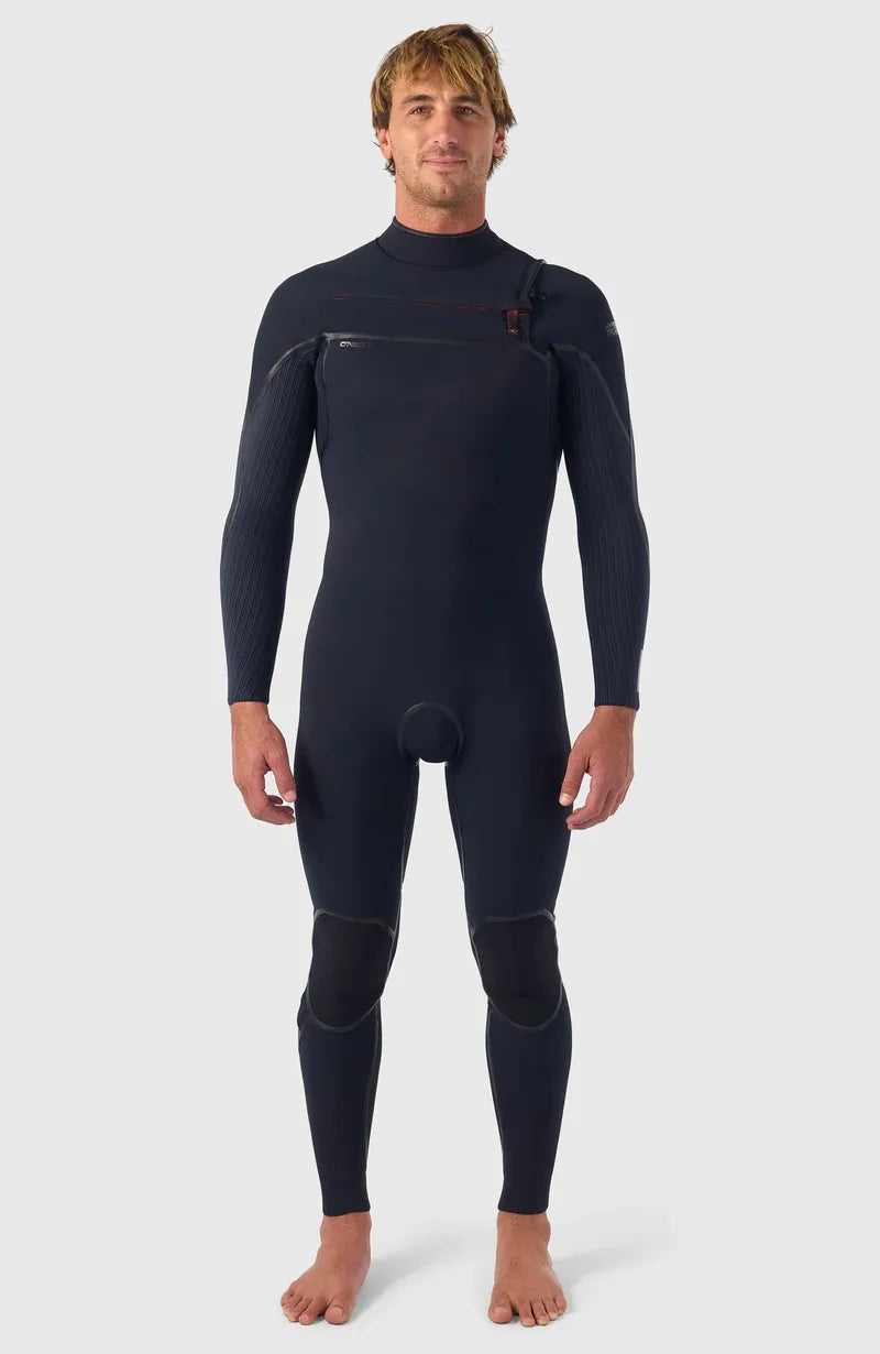 O'Neill Herren Neoprenanzug hyperfreak fire 4/3+ mm Chestzip - Black/Black