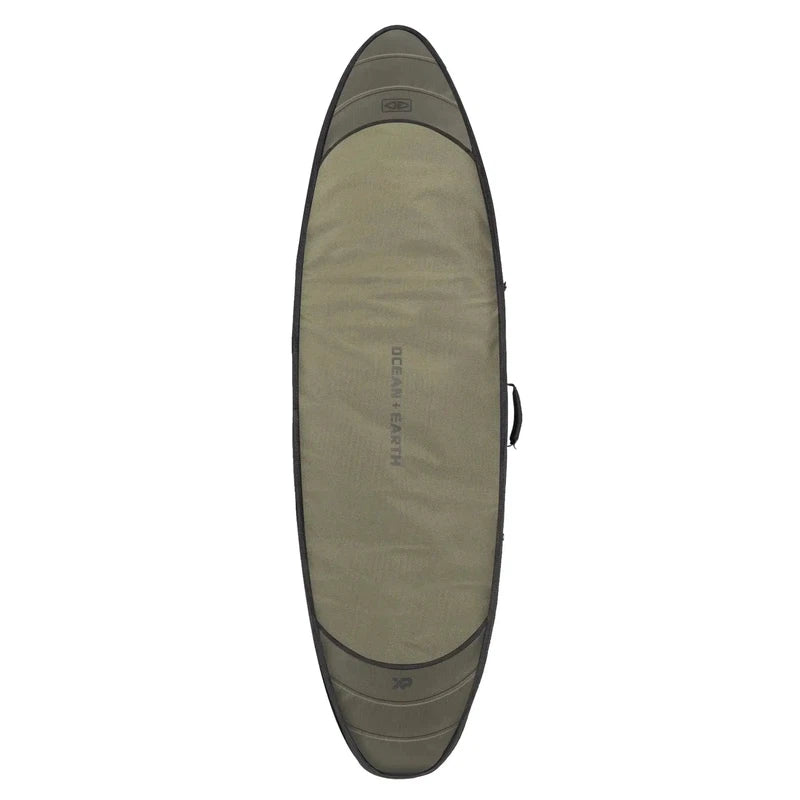 Ocean & Earth 6'4 Hypa Single Shortboard Day Cover - khaki