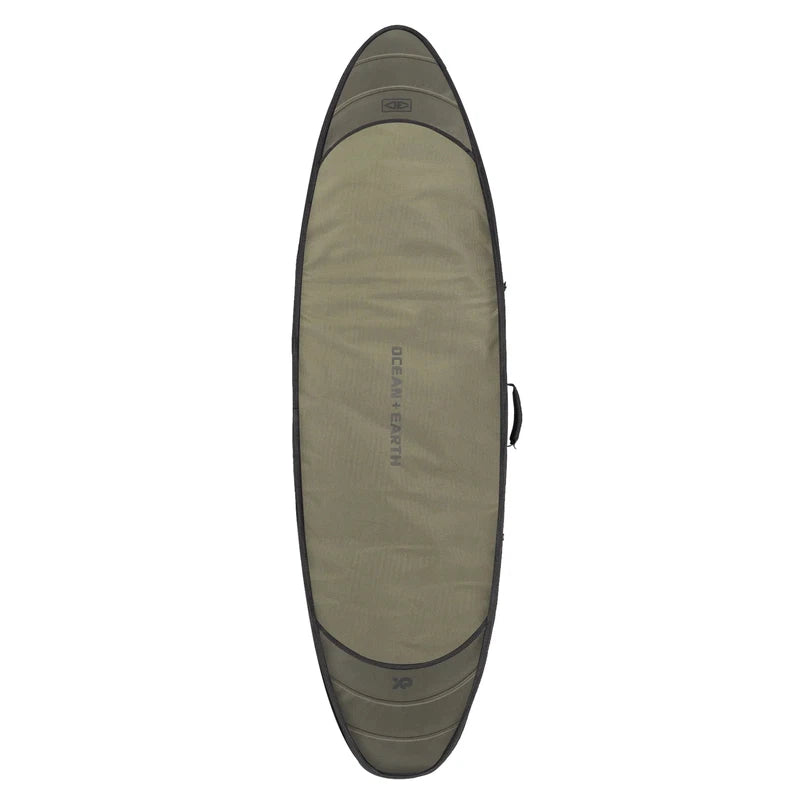 Ocean & Earth 6'4 Triple Compact Hypa Shortboard Cover - khaki