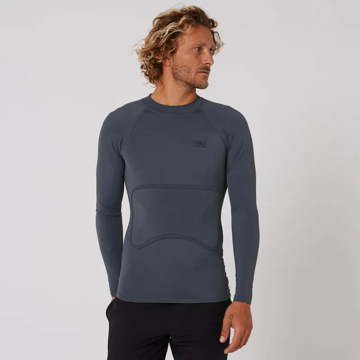 Ocean & Earth Herren Lycra Langarm Rib Guard - Charcoal