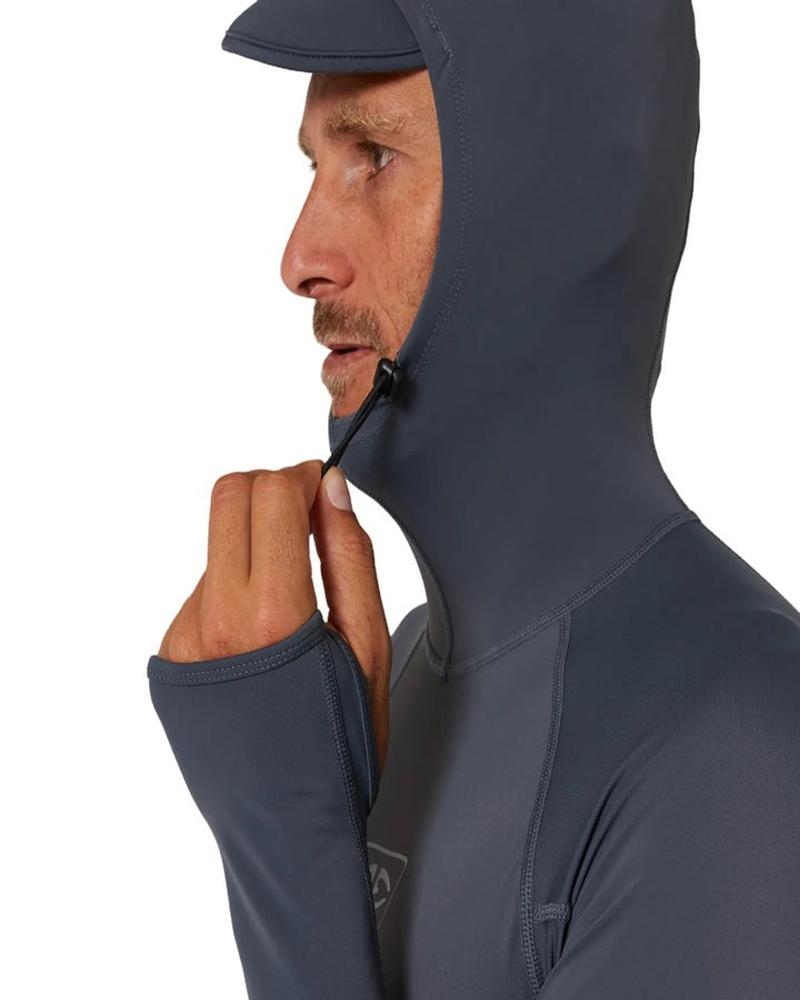 Ocean & Earth Herren Tropic Hooded Langarm Rashie - Charcoal