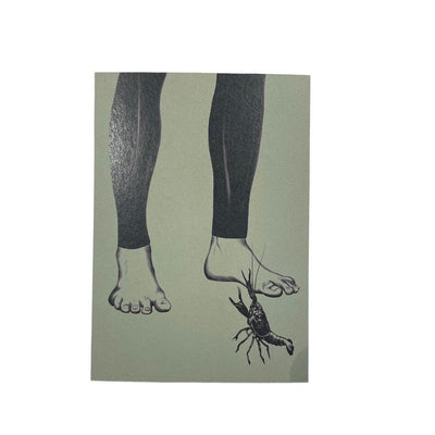 Postkarte Crab - seagreen