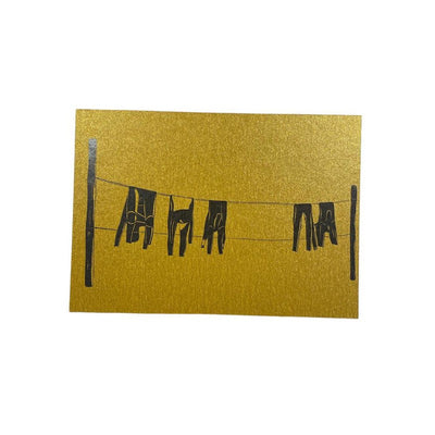 Postkarte Wetsuit - gold
