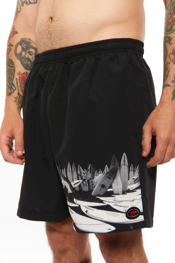Pukas Herren Boardshorts Surf Culture - Black