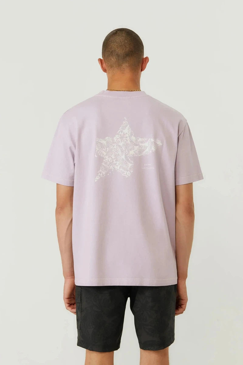 Pukas Herren Shirt Contrast Estrella Shells - Purple Ash