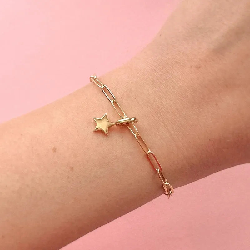 Puravida Armband Harper Paperclip Chain - gold