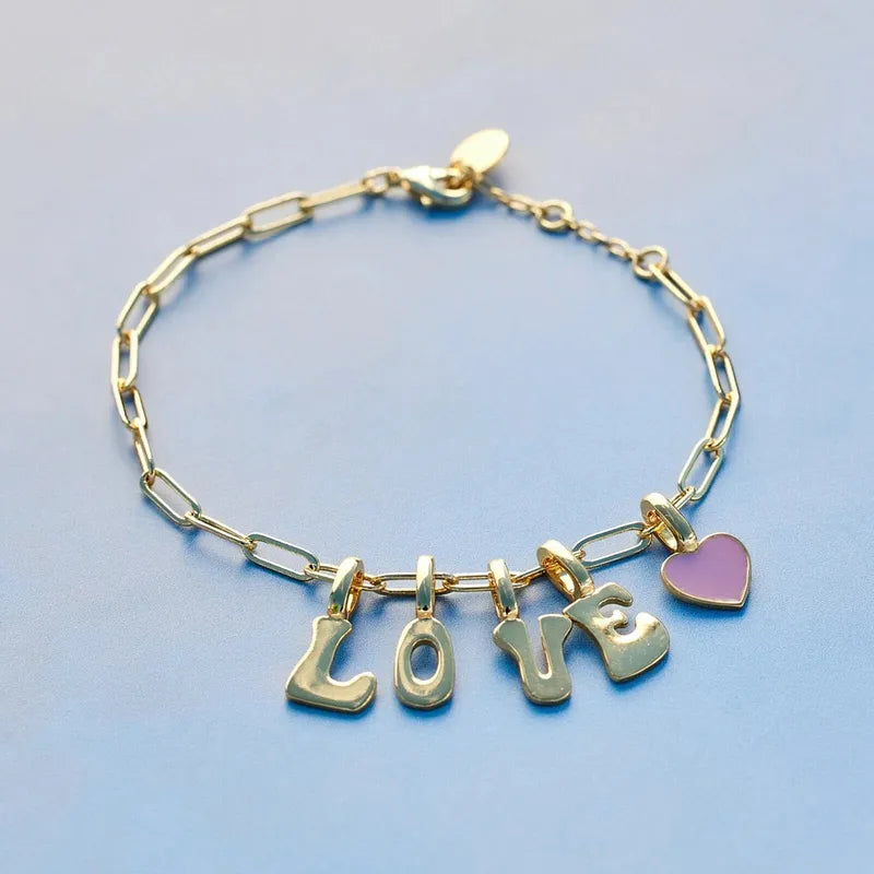 Puravida Charm Enamel Heart - gold