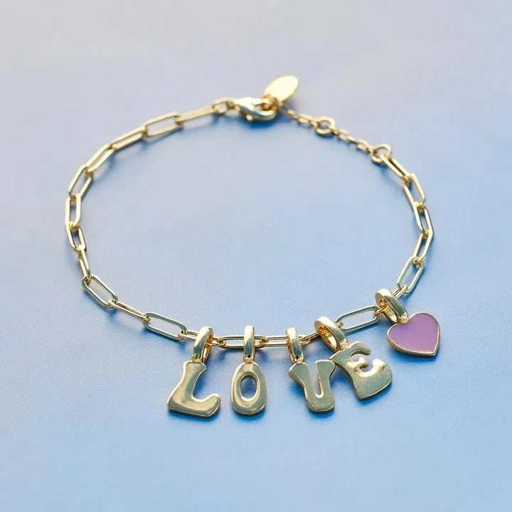 Puravida Charm Enamel Heart - gold