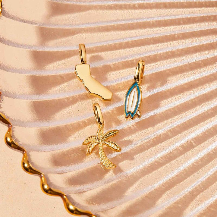 Puravida Charm Harper Palm Tree - gold