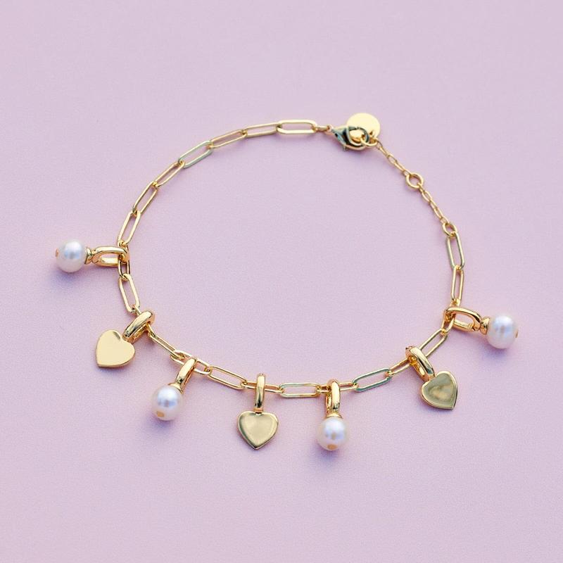 Puravida Charm Harper Pearl - gold
