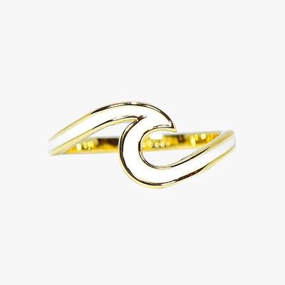 Puravida Ring Enameled Wave - gold