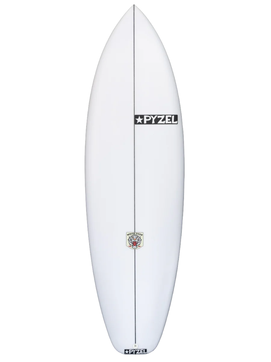Pyzel Surfboads White Tiger 5'10" FCS II - clear
