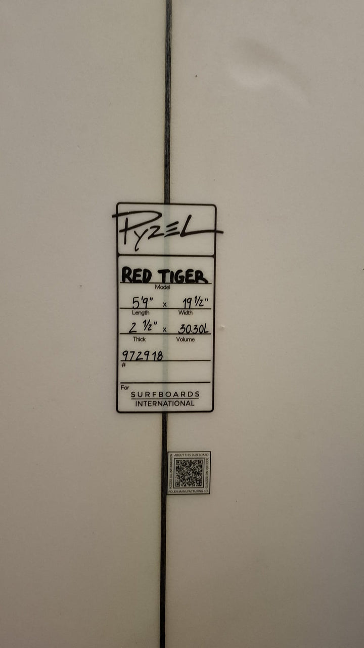 Pyzel Surfboard Red Tiger 5'9 - 30.3l (Occasion)