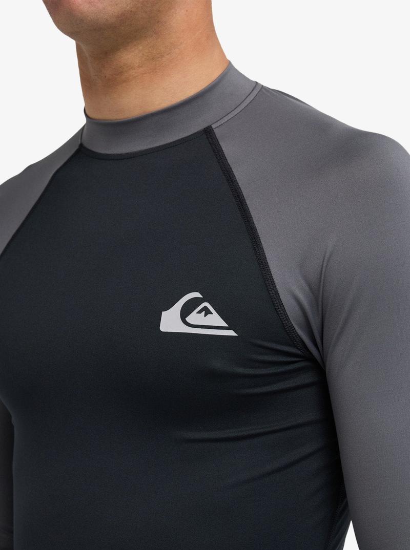 Quiksilver Herren Lycra Everyday Langarm - Black / Iron Gate