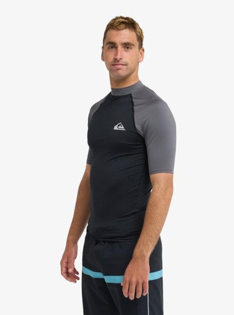 Quiksilver Herren Lycra Everyday SS - Black/Iron Gate