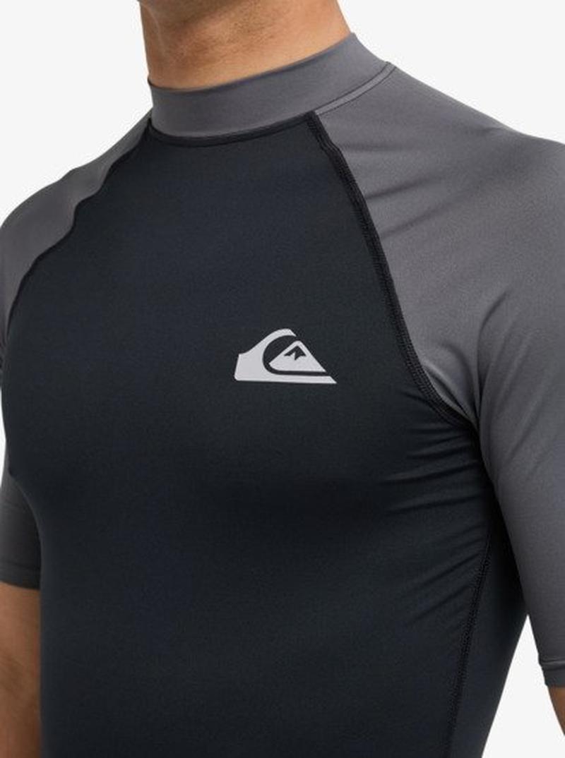 Quiksilver Herren Lycra Everyday SS - Black/Iron Gate