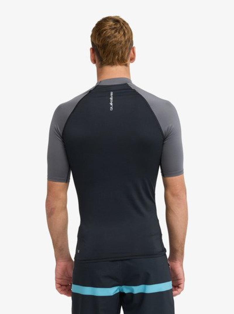 Quiksilver Herren Lycra Everyday SS - Black/Iron Gate