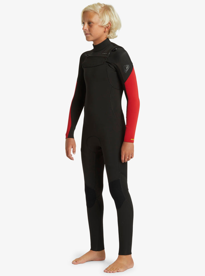 Quiksilver Kinder Neoprenanzug 3/2mm Chest Zip Everyday Sessions - High Risk Red