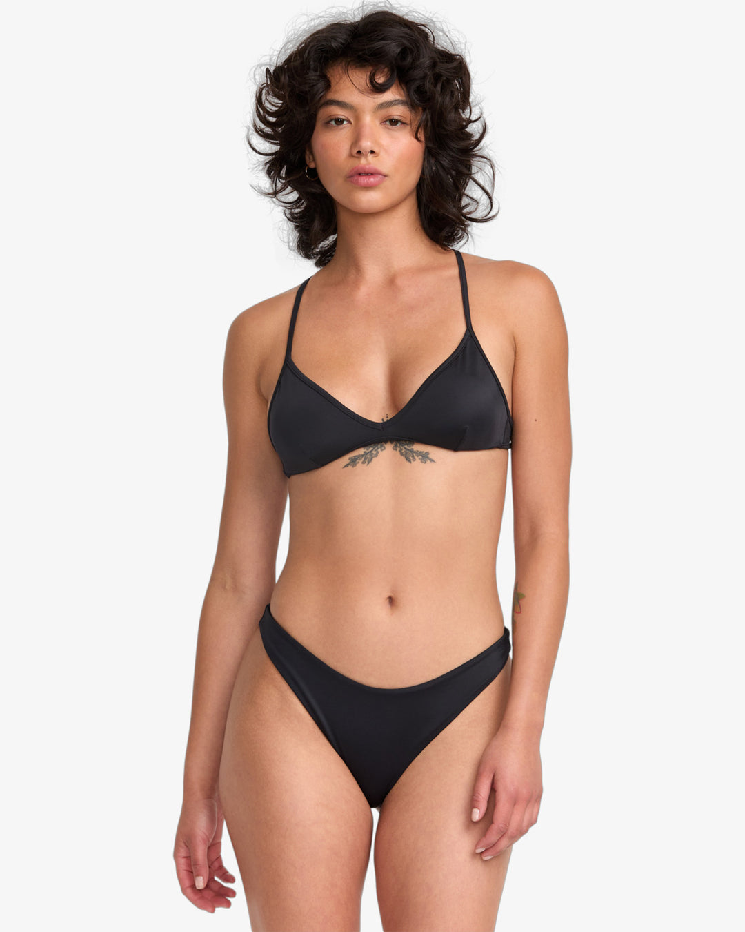 RVCA Bikini Bottom Solid Medium French - black