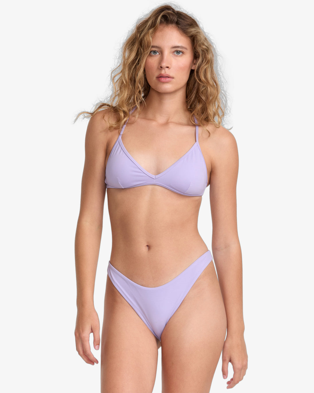 RVCA Bikini Bottom Solid Medium French - lavender