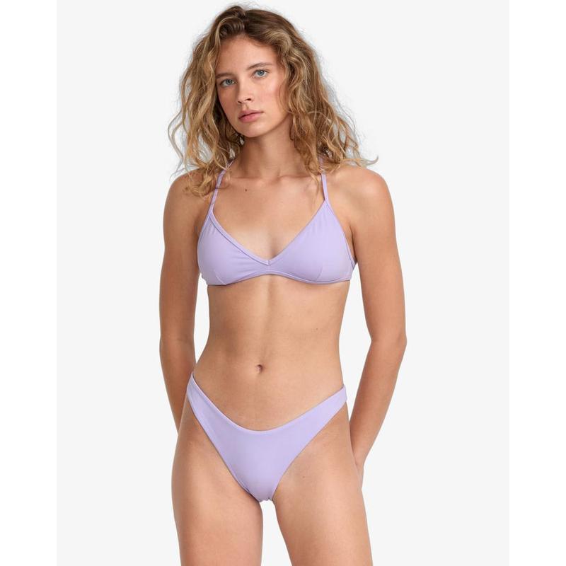 RVCA Bikini Top Solid Tringle Crossback - lavender