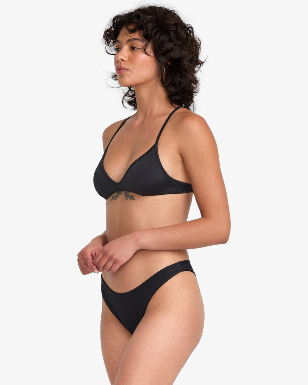 RVCA Bikini Top Solid Tringle Crossback - schwarz